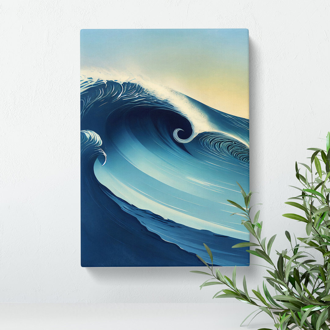 Ocean Wave At Sunrise No.1 - Wrapped Canvas