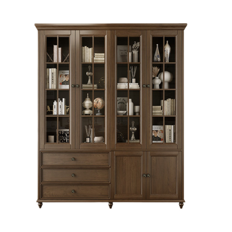 Bibliothèque moderne et simple, Marron foncé