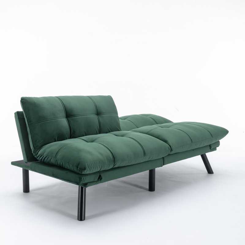 Modern Sofa Emerald Convertible Folding Sofa Bed, Emerald