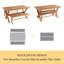 Ensemble de table de salle à manger Kristofer, table de salle à manger rectangulaire avec banc (table, 2 bancs)-122056384