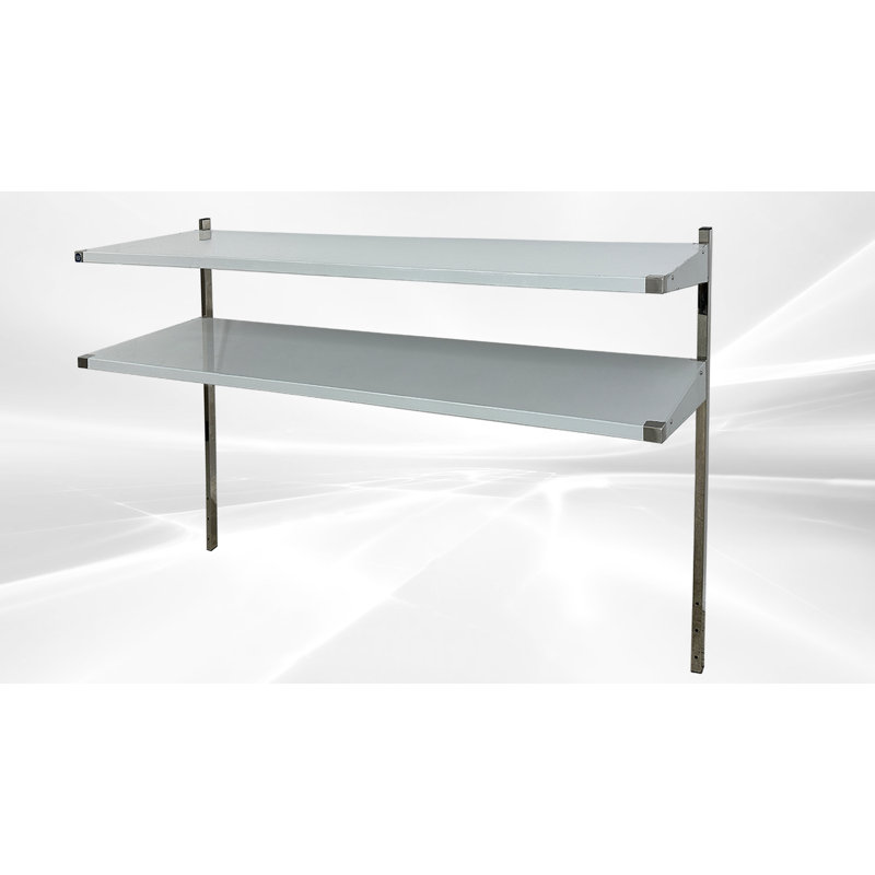 Tablette en acier inoxydable à deux couches NSF 47 po, H 47 po x l 70 po x P 15 po