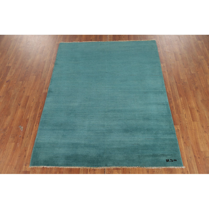 Tapis turquoise Gabbeh 5 x 7