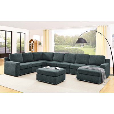 Aindriu 151.5" Wide Reversible Modular Large Sectional by Wade Logan