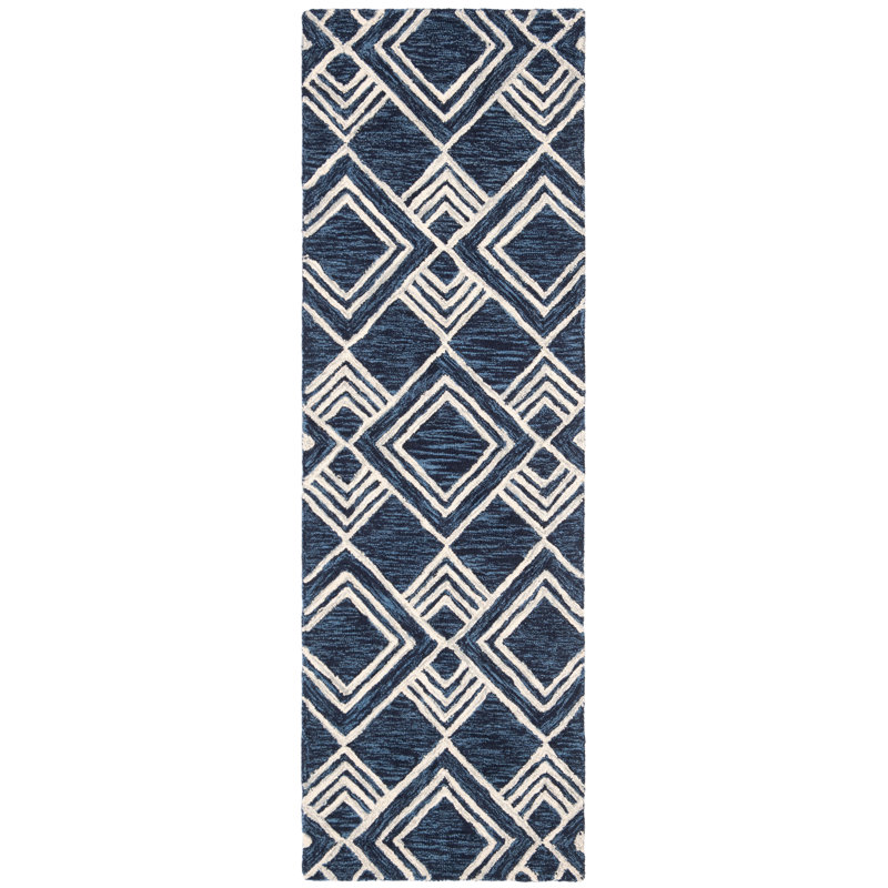 Vedika Hand Tufted Wool Geometric Rug, Rectangle 2'6" x 4'