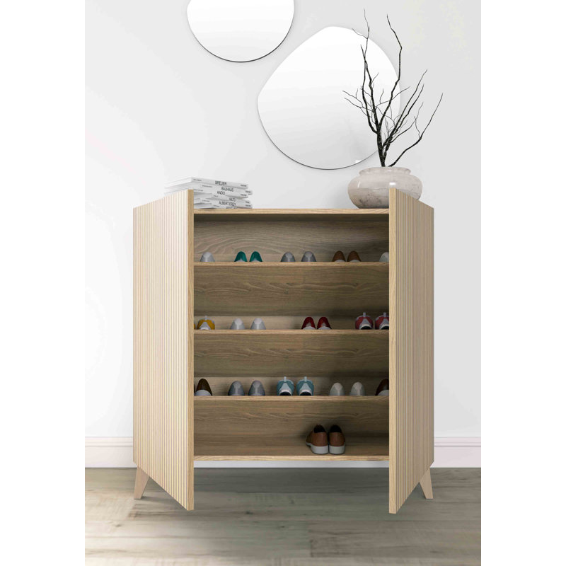 16 Pair Shoe Storage Cabinet