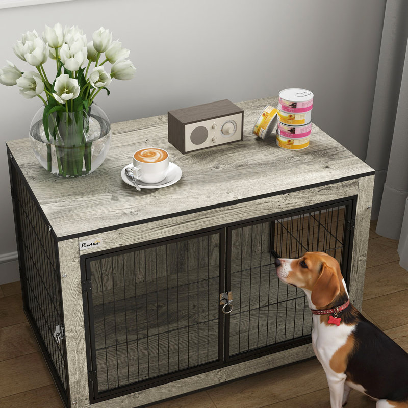 Dog Crate Furniture on Wheels for Medium Dogs