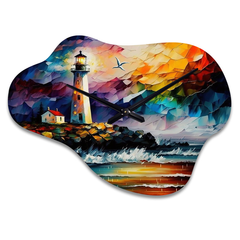 Horloge murale en forme de phare asymétrique, Petit