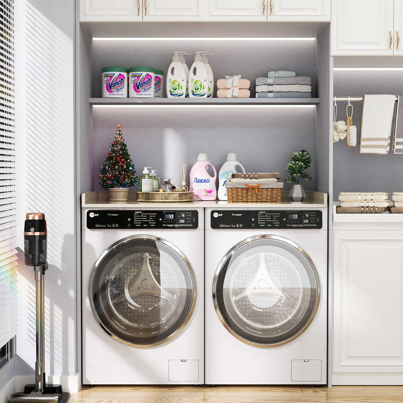 Washer And Dryer Countertop, Wood Shelf Topper, Natural