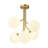 5-Light Modern Sputnik Glass Globe Semi Flush Mount