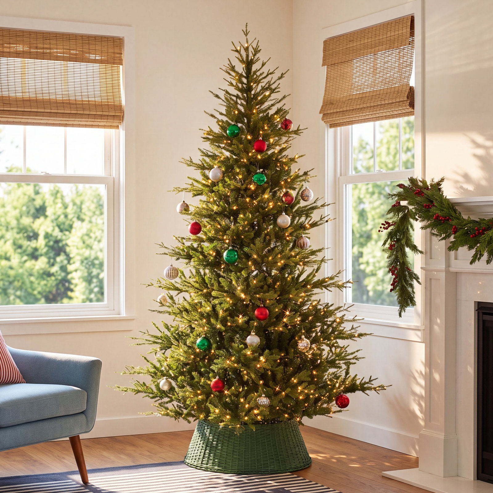 Germelino 6.5' Lighted Artificial Spruce Christmas Tree