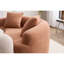 Ly - 042 Canapé modulaire incurvé en chenille beige, configuration à double profondeur, aucune mesure d'assemblage, convient aux petits coins de café, 400 lb, L 66,9 po, coussins décoratifs pour un look élégant, mousse haute résilience, moyen-1737420867