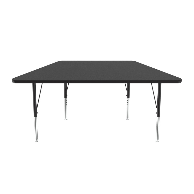 Table d'activité trapézoïdale à hauteur ajustable, Granite noir