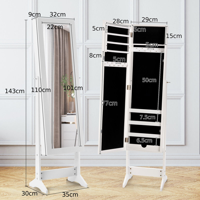 Rolandini Freestanding Jewelry Armoire