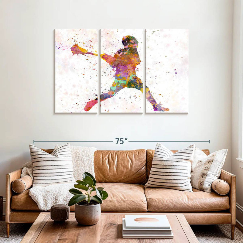 Lacrosse Man Player I, 36" H x 57" W