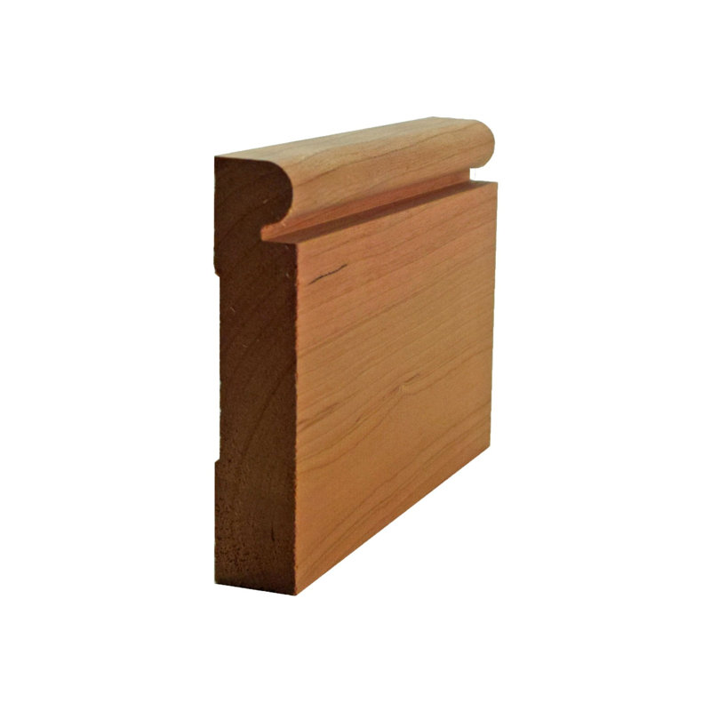 Plinthe perlée de 3 1/2 po x 3/4 po. Sans finition, Cerisier