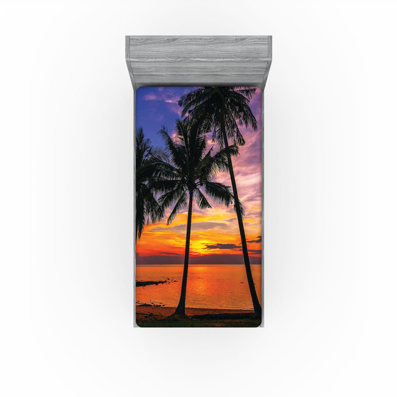Multicolore Ambesonne, Drap-housse de taille simple