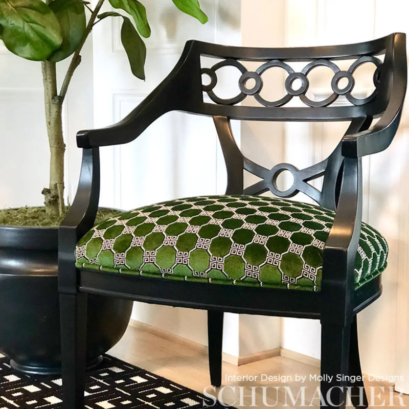 Octavia Velvet Fabric, Emerald