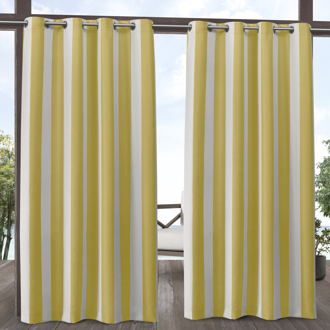 Kristen Polyester Semi Sheer Pair (Set of 2) Longshore Tides Curtain 