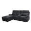 DS Living Home Furniture 3 Seater Leather Match Reclining Sofa & Chaise-1358405856-1358405857