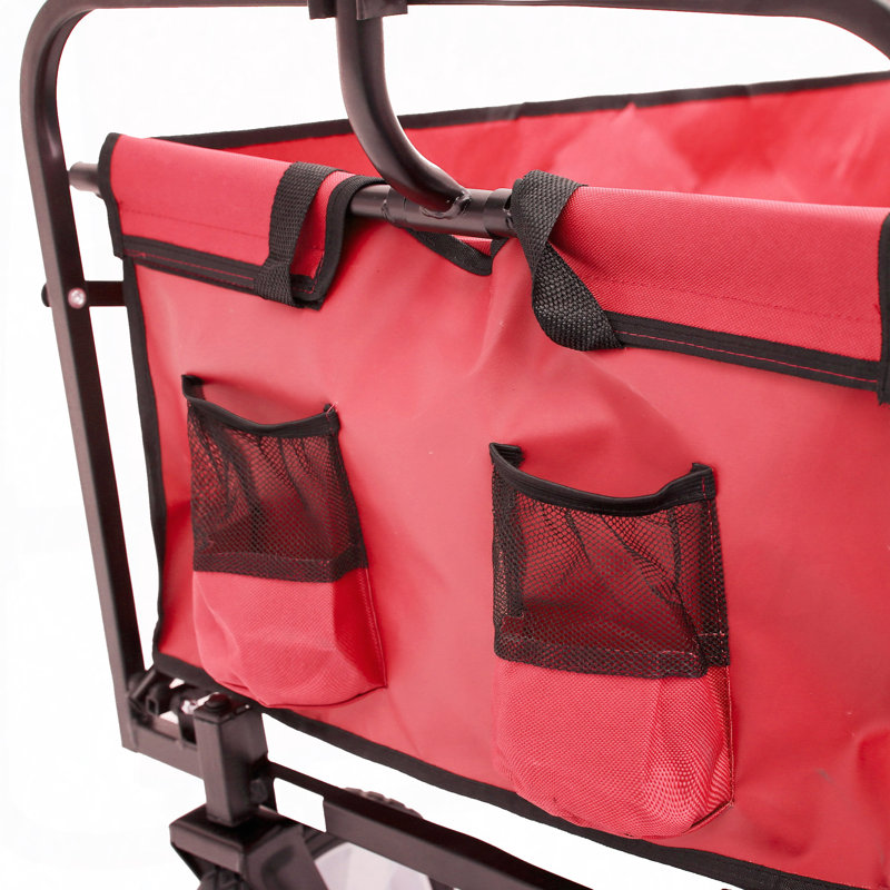 Chariot de plage pliable, Rouge
