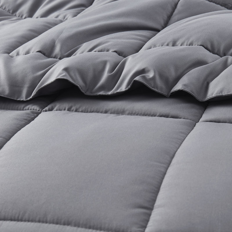 Gray Twin Microfiber All-Season Duvet for Adults