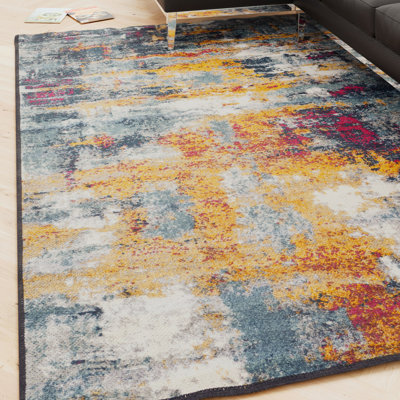 Vintage Look Cotton Flatweave Area Rug