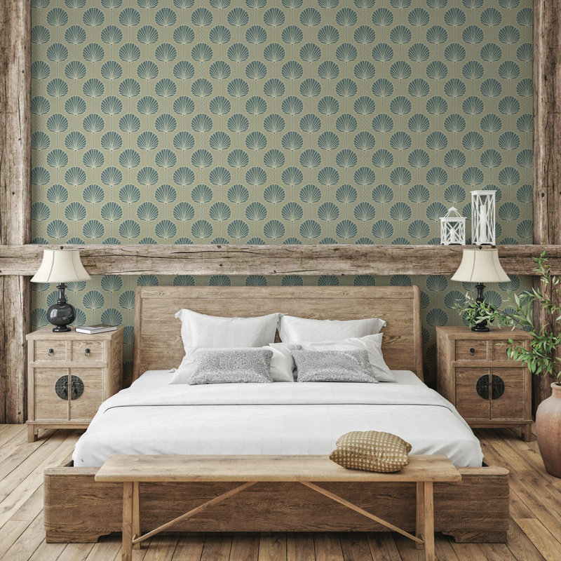 Papier peint Deco Lily - Brun clair