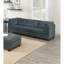 Ensemble de canapé modulaire en chenille gris 6 pièces