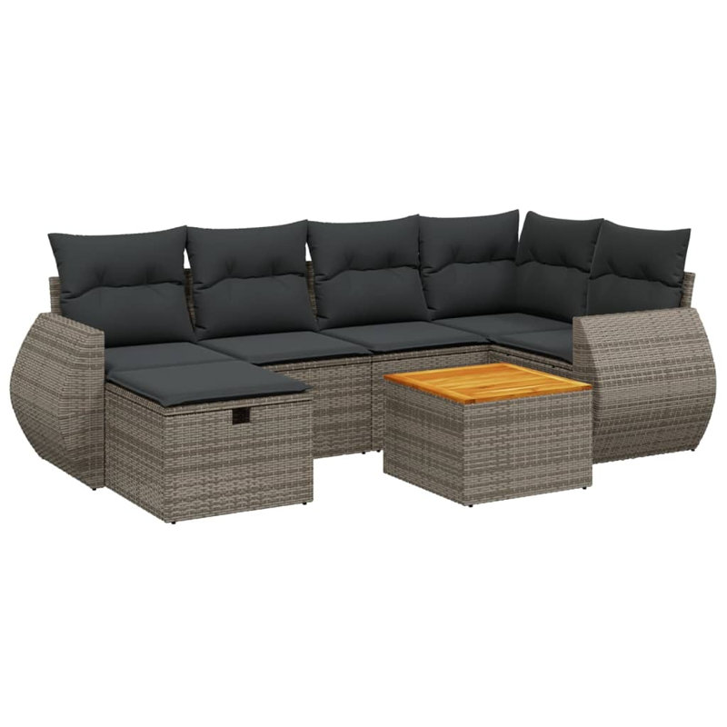 Vidaxl Garden Sofa Set Gray