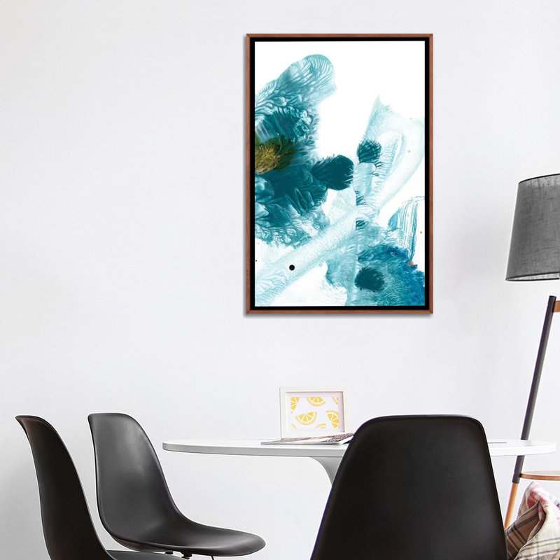 «Stardust Abstract II» par Ethan Harper - reproduction d'art, H 40 po x l 26 po x P 1,5 po, Toile classique avec cadre brun