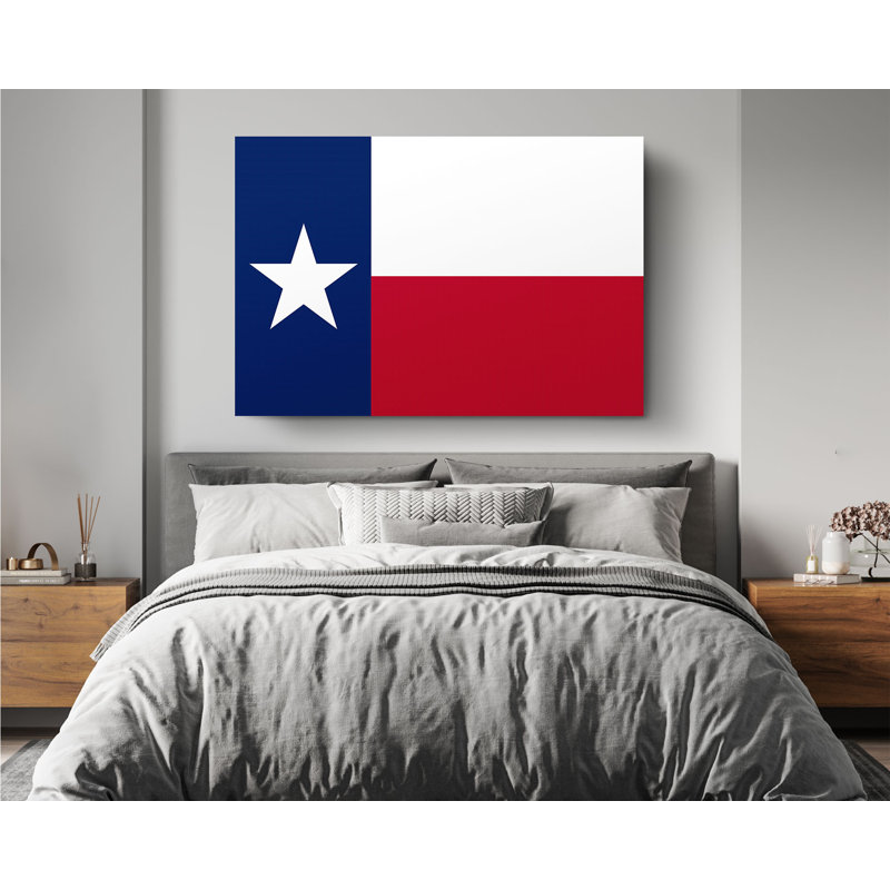 Texas State Flag - impression sur toile tendue, L 24 po x H 16 po