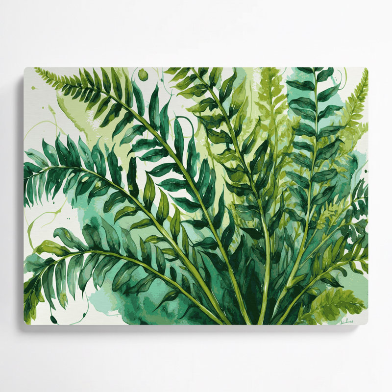 Art mural en métal Botanical Nephrolepis, H 20 po x l 24 po