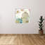 «Rainbow Seeds Floral Birdcage III v2», reproduction de peinture à l'aquarelle-25337760-25337767