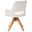MORAVIA 40cm H Boucle Upholstered Armchair in Beige, Brown