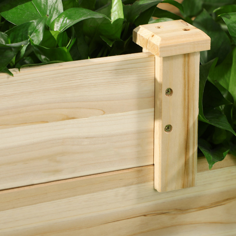 Lit surélevé en bois à 3 niveaux pour jardin, pot à fleurs pour plantes d'extérieur, 42,5 po x 34,52 po x 14,29 po, légumes