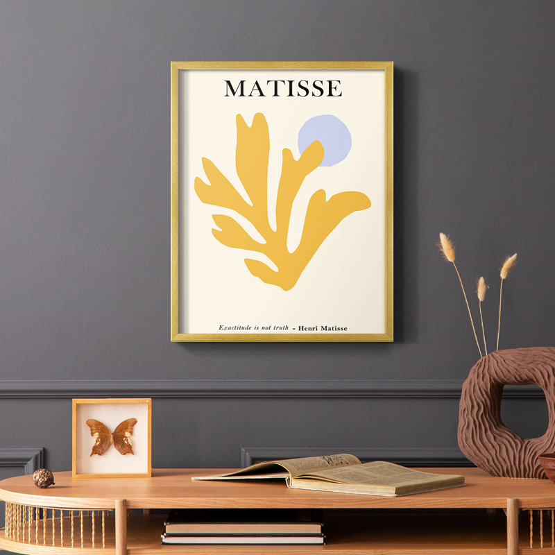 Matisse CDLXXXVI Framed Print - Solid Wood, 10" H x 8" W, Gold