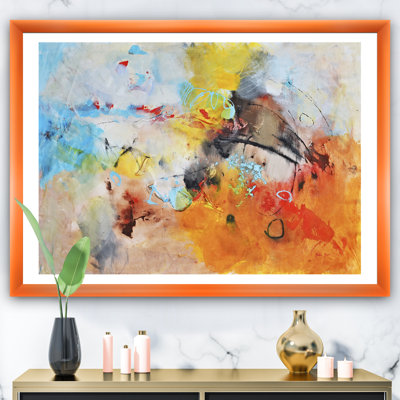 " Blue And Yellow Color Spatters II "