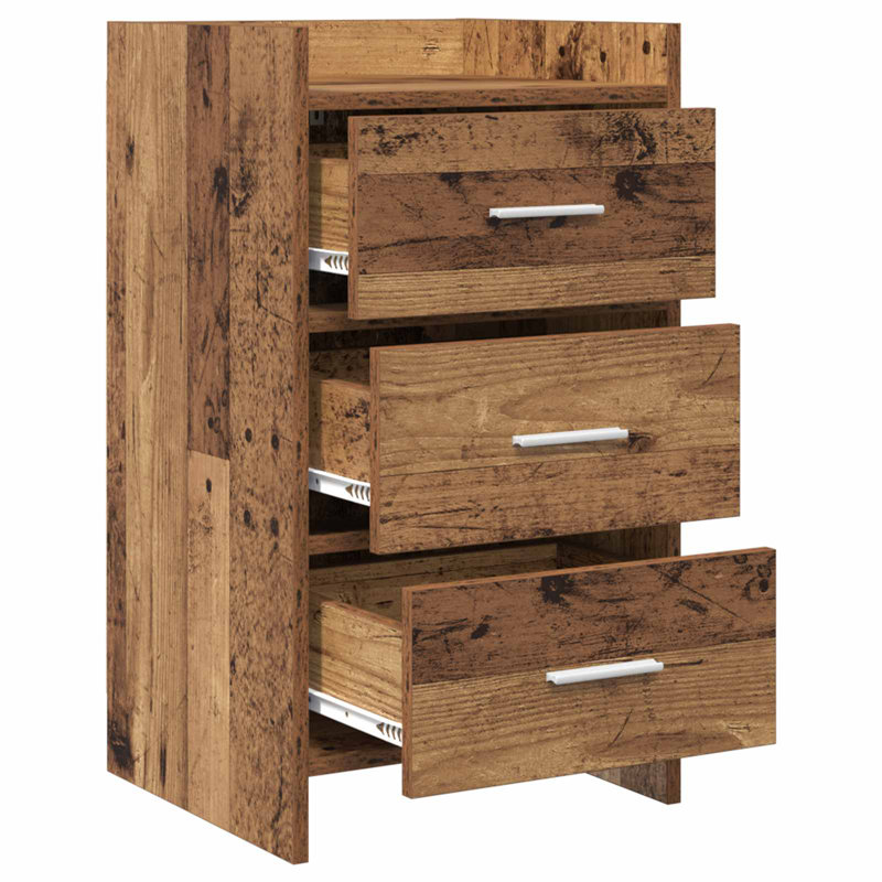 40 cm W Bedside Table, Old Wood
