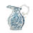 Decorative Porcelain Pitcher with Floral Patterns - 9" x 5" x 10" - Blue /White