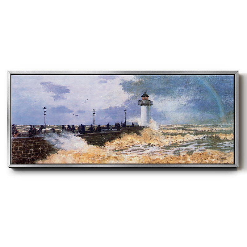 La jetée au Havre, 1868 - Toile encadrée, H 20 po x l 50 po