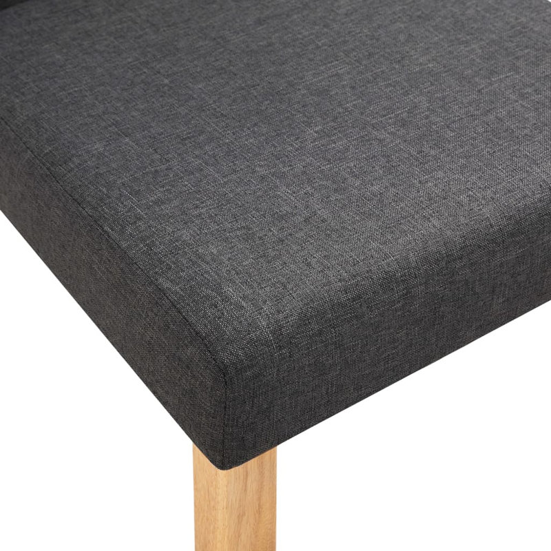 Dining Chairs Side Chair with Solid Wood Legs for Home Kitchen, Dark Gray, 2, Natural