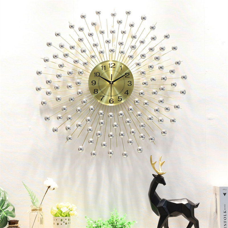 Horloge murale en fer de style européen - Design simple et élégant pour la décoration du salon
