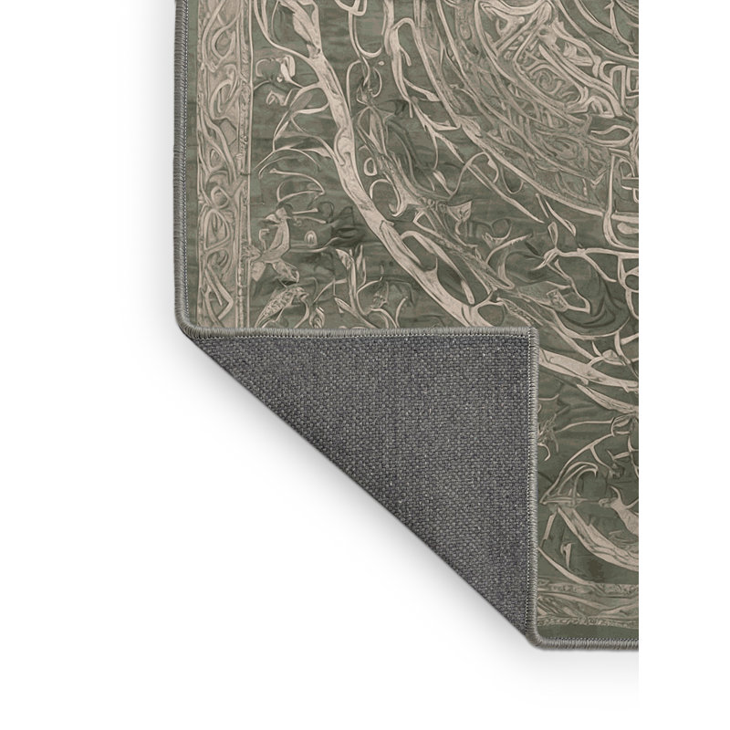 Tapis gris soyeux et moelleux, Carré 6 pi