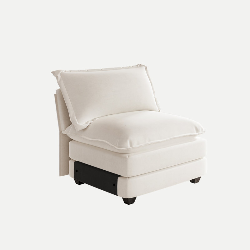 Armless Chair For Modular Sectional, Beige