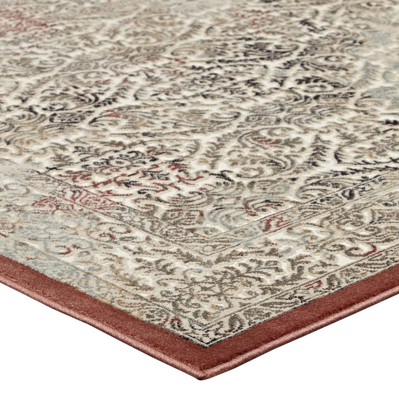 Elegant Oushak-Inspired Tan and Walnut Brown Vintage Area Rug