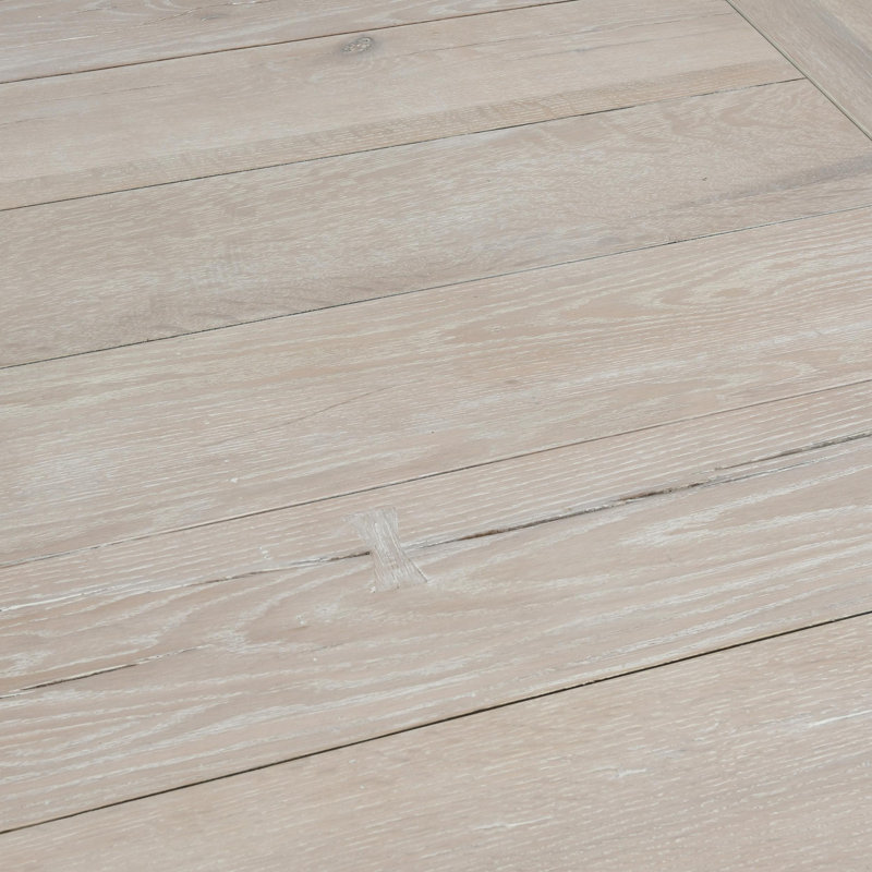 Kingston Wood Dining Table, Aged White