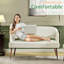 Mini chaise d'appoint Mid-Century Sherpa, dossier creux, main courante en bois massif, fauteuil polyvalent confortable-743646840