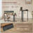 L Shaped Electric Standing Desk, 63 X 47.2 Inches, Height Adjustable Corner Desk With Power Outlets, 2 Memory Buttons, Easy To Assemble, For Home Office, Rustic Brown
