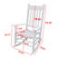 Chaise berçante en bois WHITE, Chaise-951626811