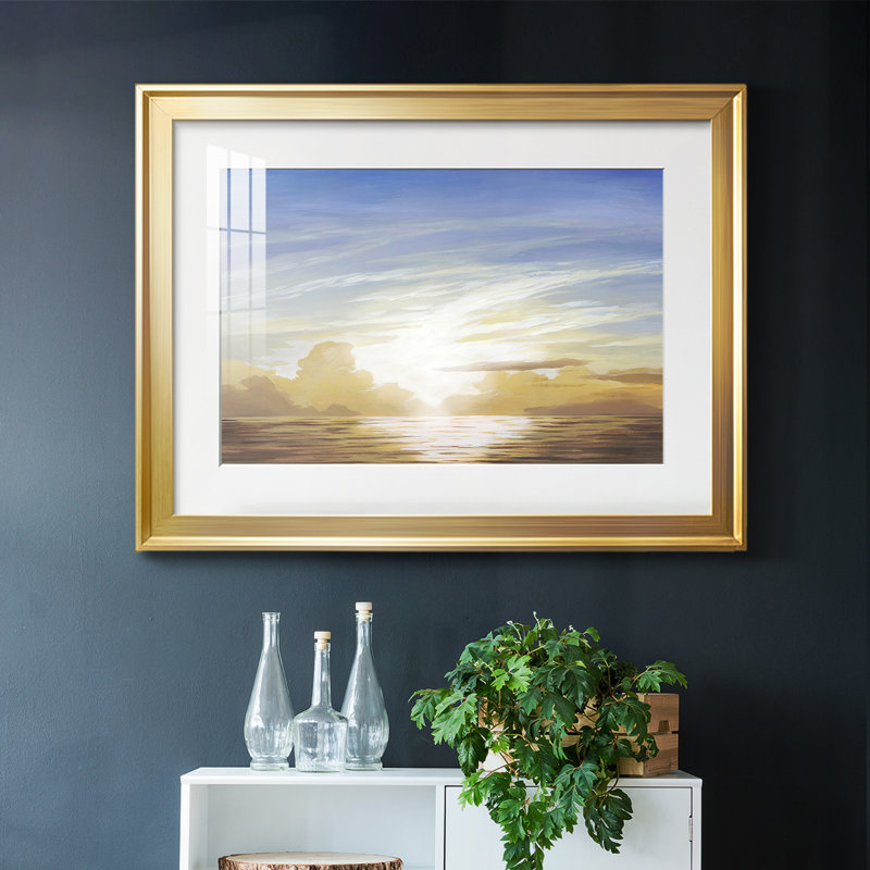 «Luminous Waters III», reproduction d'art encadrée, H 15 po x l 21 po x P 1,5 po, Or